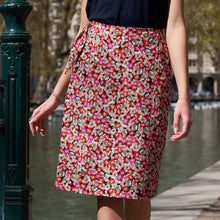 Charger l'image dans la galerie, Jupe droite portefeuille midi - Ophélie