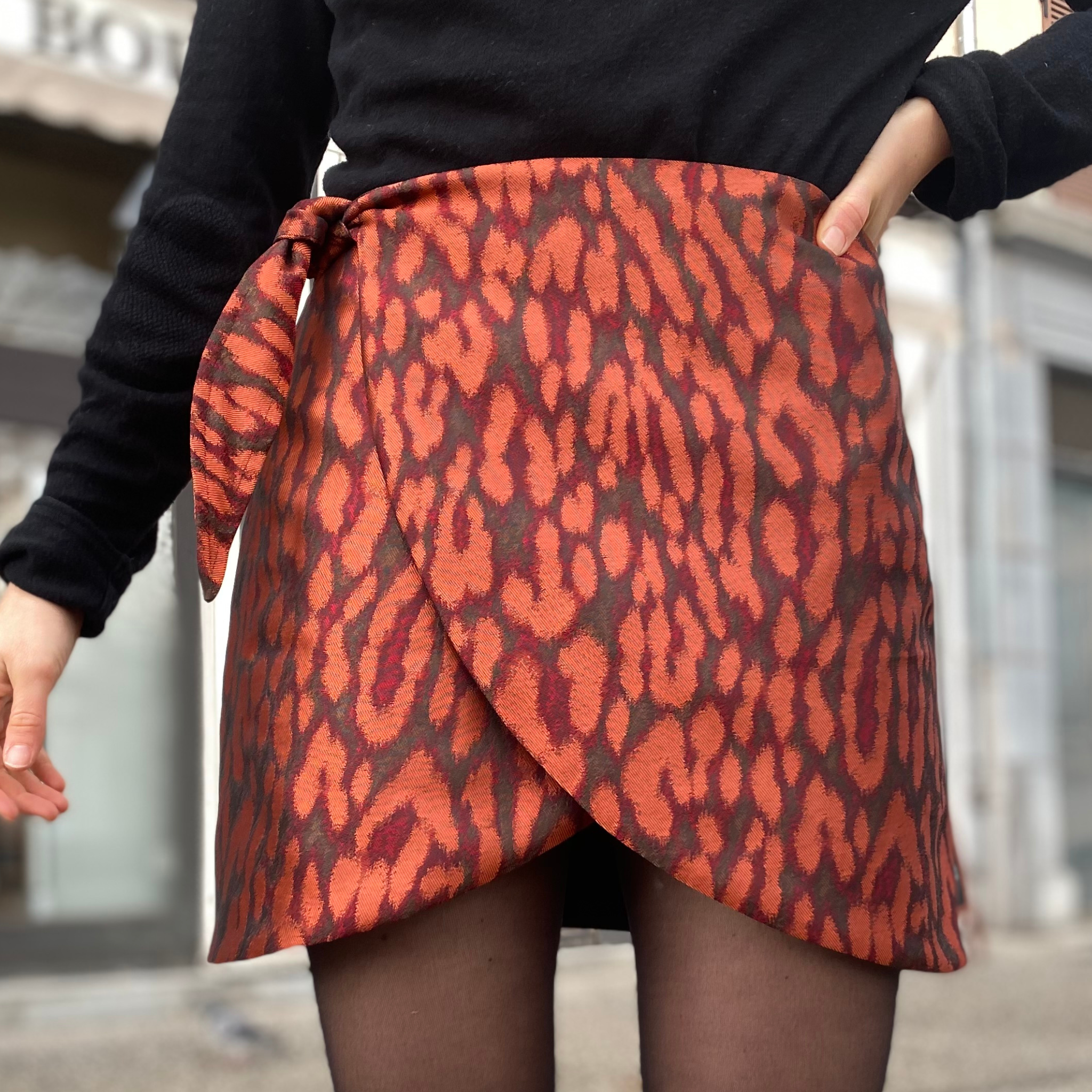 Jupe portefeuille courte Judith