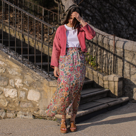 Jupe longue fendue - Christelle