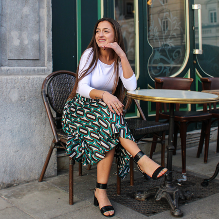 Jupe patineuse midi - Mathilda