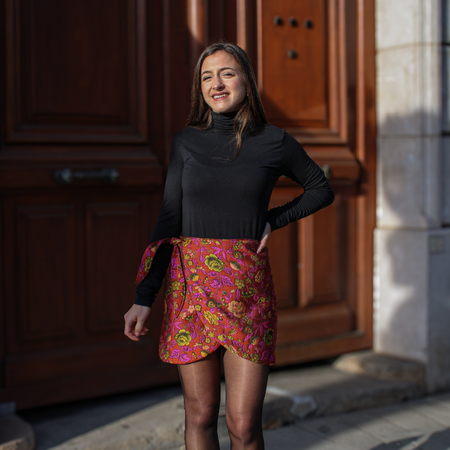 Jupe portefeuille courte - Flavie