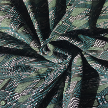 Charger l&#39;image dans la galerie, Tissu - Brocart géométrique vert - Belle De Jupe, confection française 
